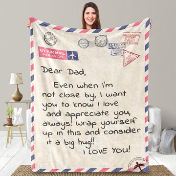Gifts for Dad from Daughter or Son to My Dad Blanket Best Gift for Fathers Day Birthday Christmas Valentines Day Bday Present Idea for Father Husband Men Him Healing Thoughts Throw Blanket